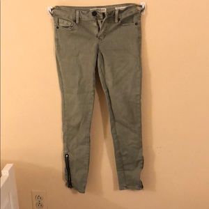 pacSun Bullhead Olive Green Jeans w Zipper Ankle
